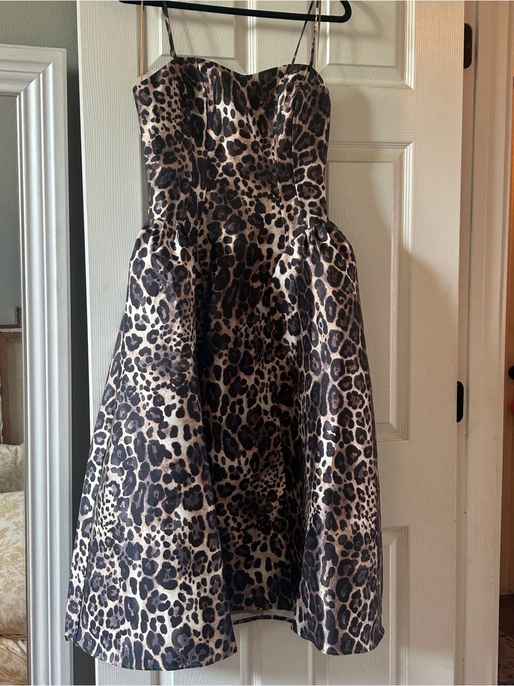 Express Beckham Leopard Print Party Dress - Brown & Black